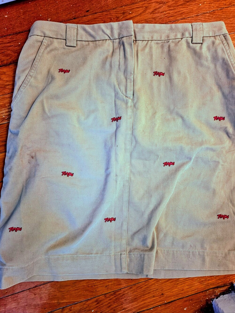 Univerisity Of Maryland " Terps" Khaki Skirt Sz12
